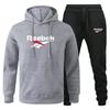Fashion Printed Sweatshirt Pants Set Men Casual Sports Two-piece Head Thickened