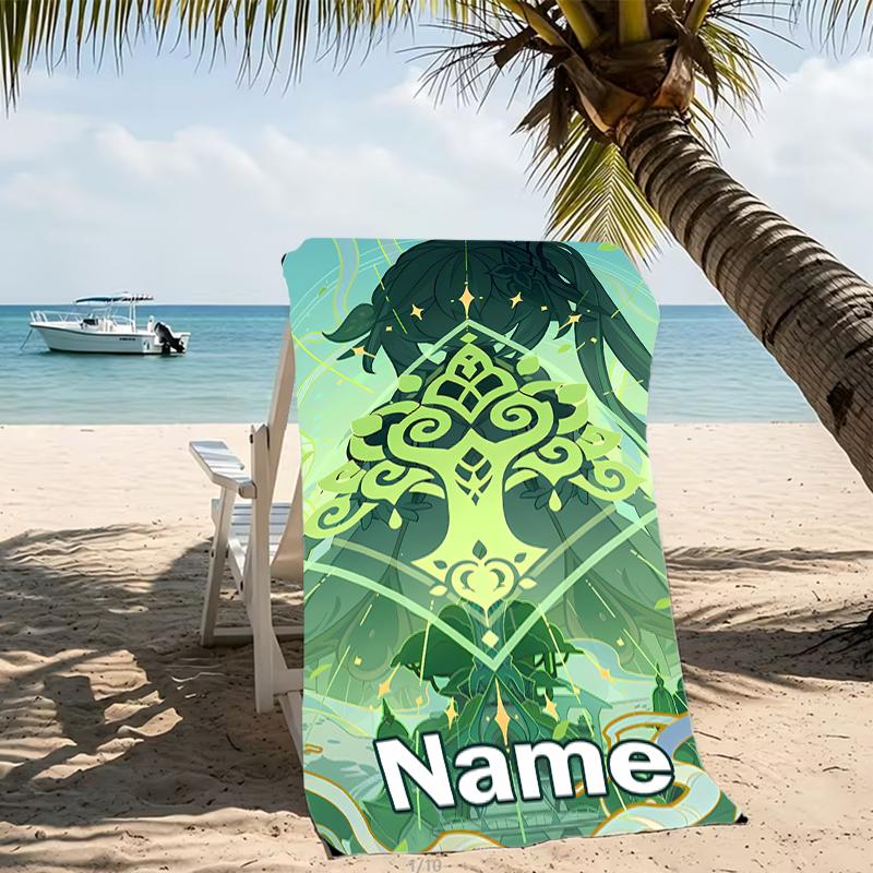 Customizable Personalized Beach Towels Genshin Impact Themed designs.Suitable for the Beach, Yoga, Sports;ideal As Beach Accessories