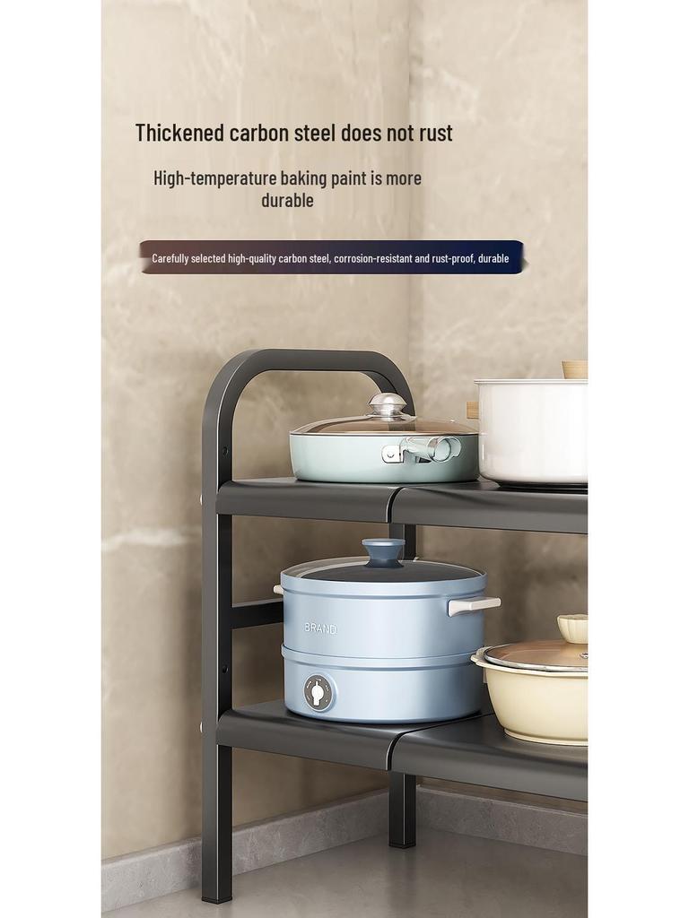 Rozšiřitelný kuchyňský úložný regál: Podumyvadlová police na organizér na nádobí