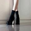 Square Headed Short Boots for Women  2026 New Autumn and Winter Retro Super Hot and Ankle Boots for Women