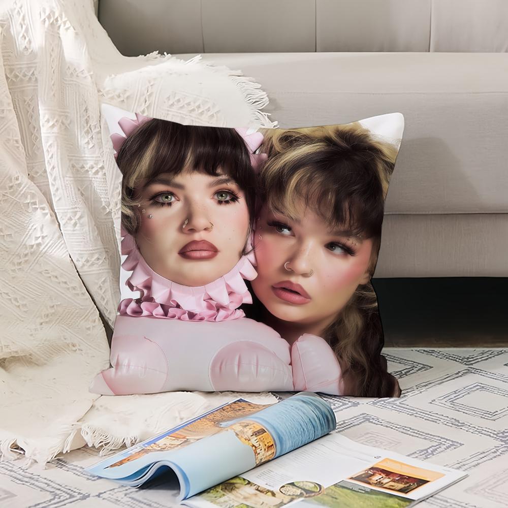 British singer L-Lola Young Pillow Case Office Cushions Suitable For Sofa Car Bedroom Decorative Cushion Cover