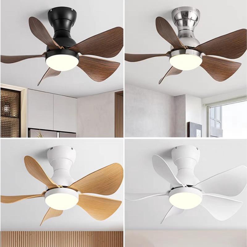 22/29 inches DC Motor Ceiling Fans With Remote Control Modern Mini Corridor Smallhouse Nickel Ceiling Fan With LED Lights