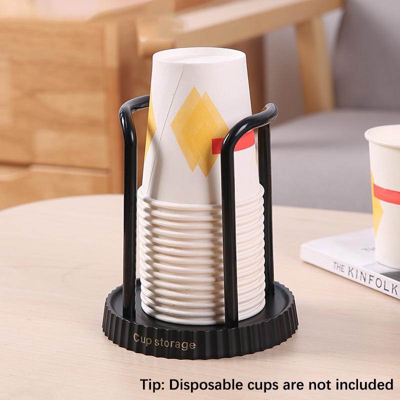 Disposable Cup Storage Holder Rack Shelf Water Tea Cups Dispenser Mug Display Stand Organizer Supplies Home Organization