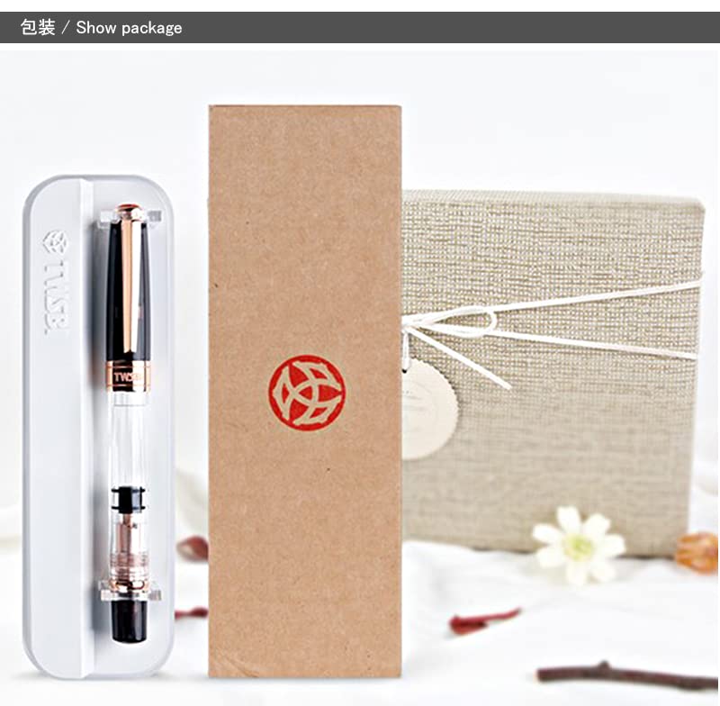 TWSBI Diamond 580 Fountain Smoke Rose Gold Bold TW100739 Pen, GT, Inlet, Nib,