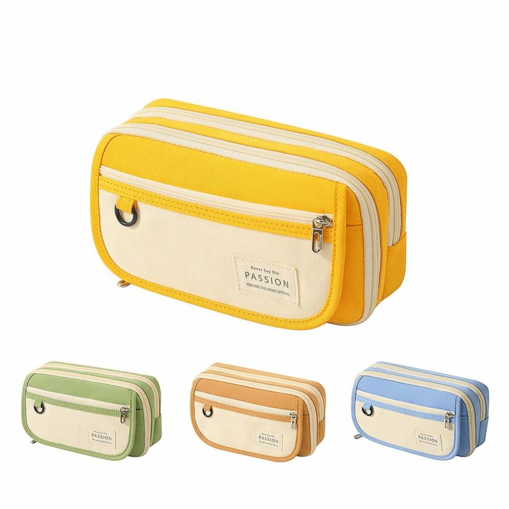 Korean Style Pen Bag Simple Design Flap School Bag New Pencil Case  Student Use School Supplies