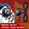 1Pair Swivel Buckle Laces Thick Rope Sneakers Shoelace Nezha Automatic Shoelaces Without Ties Install Simple Shoes Accessories