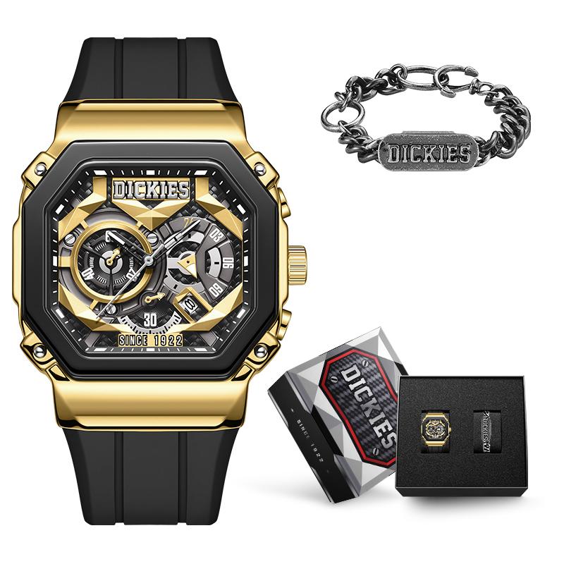 Dickies Mecha Warrior Series Watch Quartz Movement Silicone Strap Hollow Dial Men watches CL-521