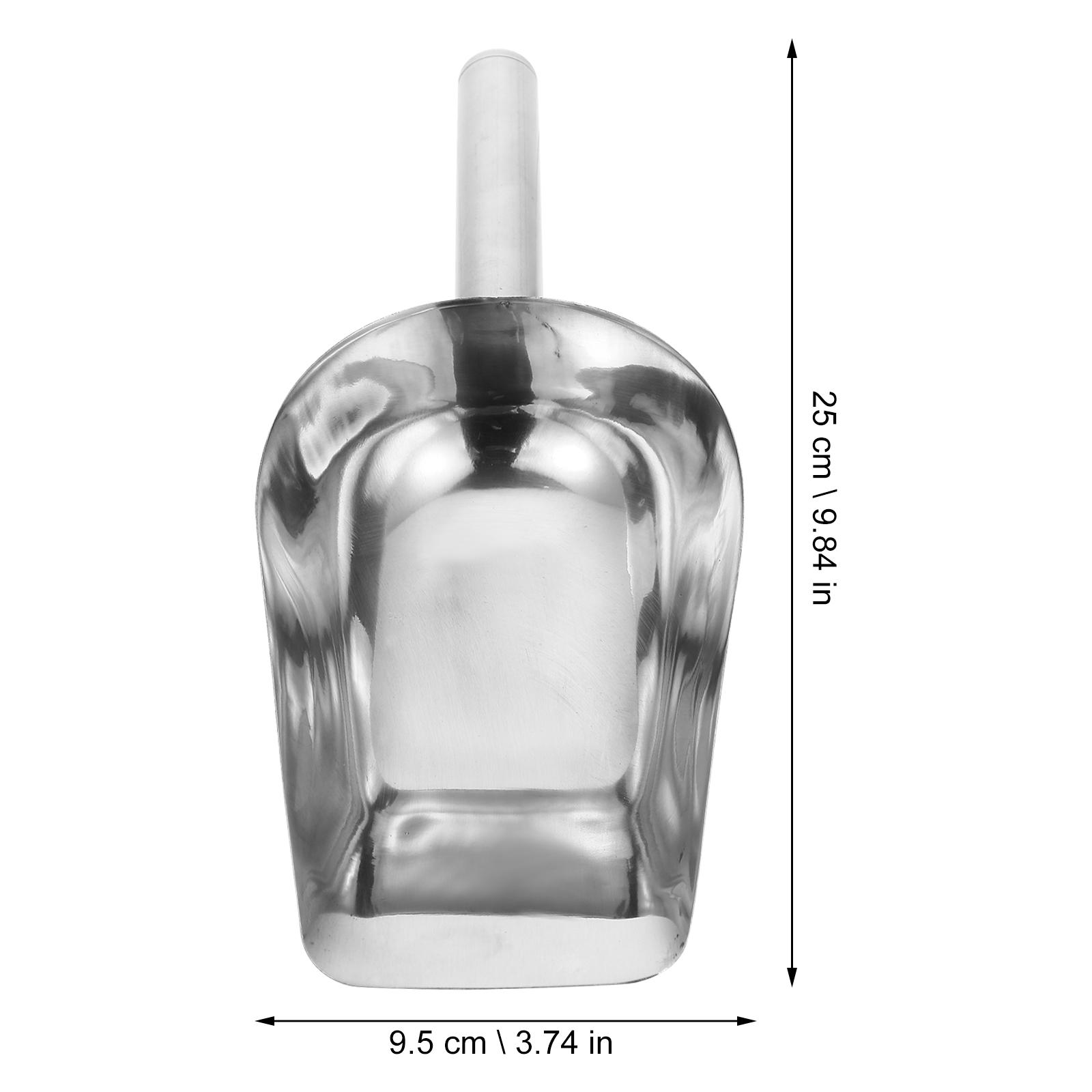 Stainless Steel Ice Scoop Rice Scoop Multi Functional Smooth Ergonomic Handle Kitchen Bar Refrigerator Practical