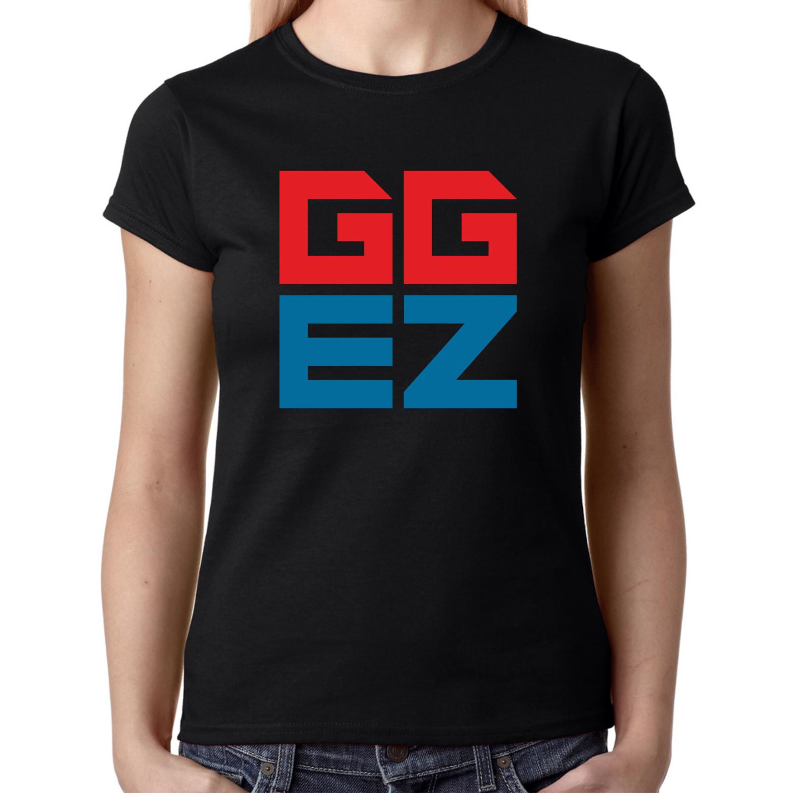 GG EZ Gamer Gaming Good Game Geek Easy Shooter Comedy Fun Women T-Shirt Mens Womens Tees Top L