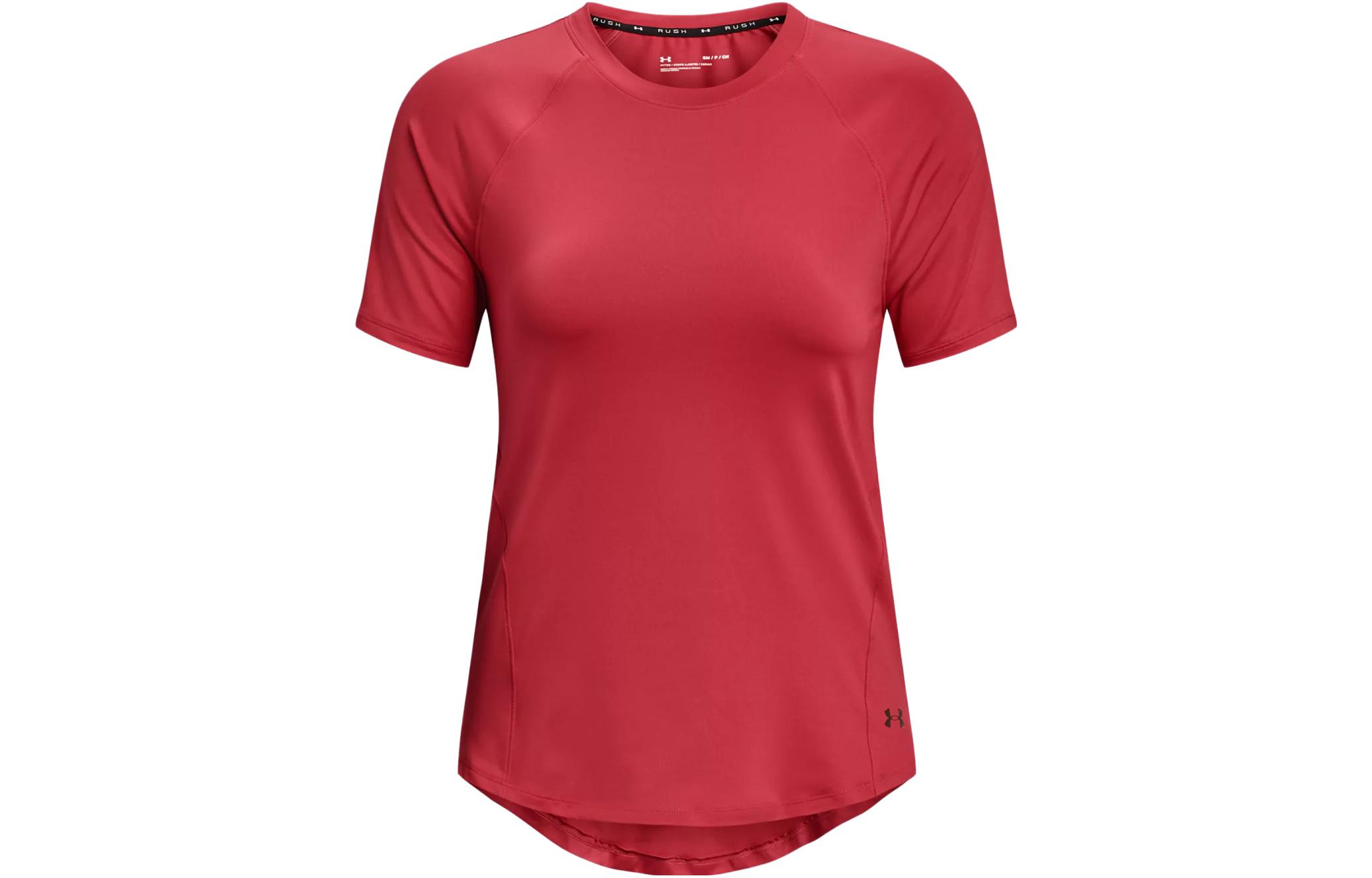 Under Armour RUSH Raglan Sleeve T Shirt Women s Wheel Red 1368178-638 L