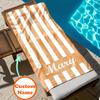 Personalized Striped Beach Towel Custom Name/Logo Microfiber Towel Thin Quick Dry Absorbent For Beach Swimming Yoga Bath Sports