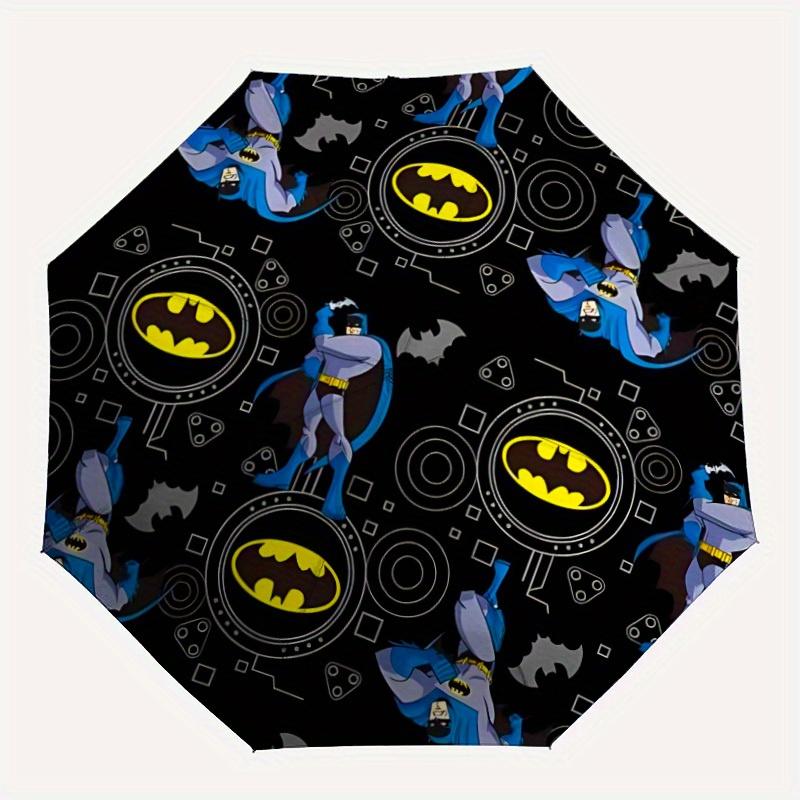 

1pc BatmanDesign Automatic Open/close Folding Umbrella - Compact Travel Umbrella, Heavy-Duty 8-Rib Construction y250724