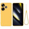 For Xiaomi Poco F6 5G/Redmi Turbo 3 5G Case Liquid Silicone Anti-Drop Phone Cover with Hand Strap