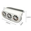 USB Powered Solar Car Exhaust Fan Ventilation Cooling Smoke Exhaust with Dual Fan for Car SUV Air Circulation Portable