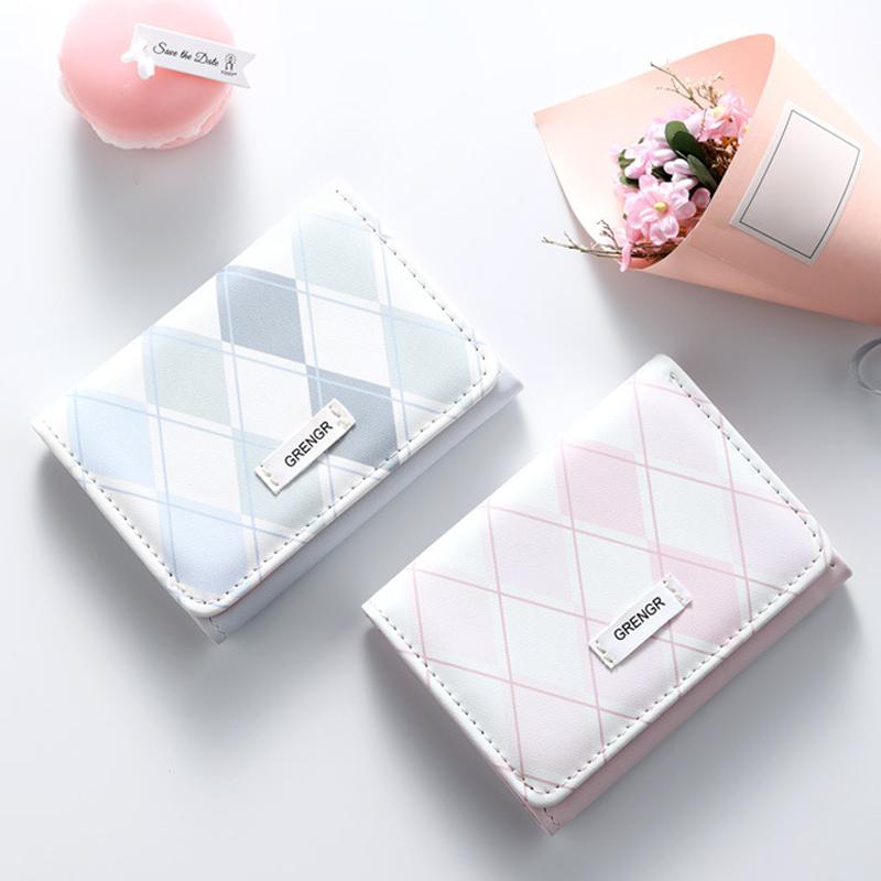 Women Short Wallet Pu Leather Simple Multi-Card Slot Coin Purses Student Cute Triple Fold Wallet High Quality Student Wallet