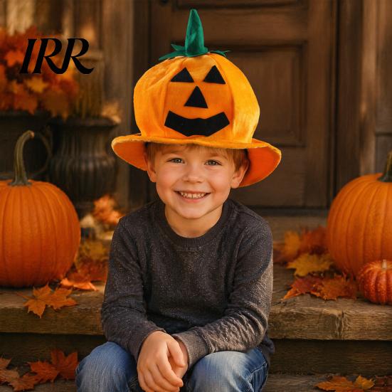 Reusable Halloween Party Decoration Pumpkin Hat for Kids Adults, Funny Plush Group Performance Costume Gear Witch Costume, Cosplay, Stage Performances