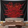Fiery Viking Mask Design Pattern Wall Hanging Tapestry Decorative Tapestry Home Decor for Bedroom and Living Room