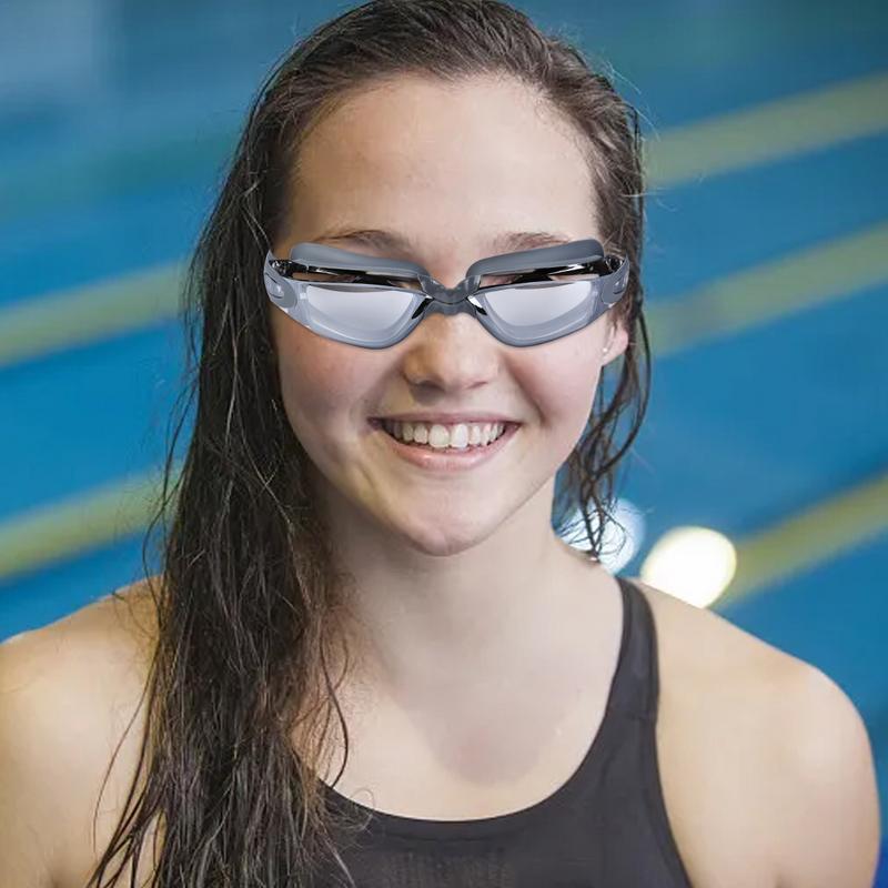 Swimming Goggles With Earplug Wide View Anti Fog&uv Swimming Goggles Uv Protection Clear Anti-Fog Lenses Swim Goggles For Men