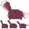 Electric Massage Chair Wine Red Fabric