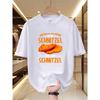Men'S Graphic Tee - Amusing Food-Themed Design, Soft And Lightweight, Striking Print, Short Sleeves for Summer, Perfect for Schnitzel Enthusiasts