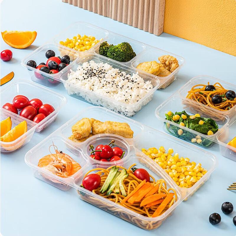 Disposable PP Plastic Multi-Compartment Takeaway Lunch Box