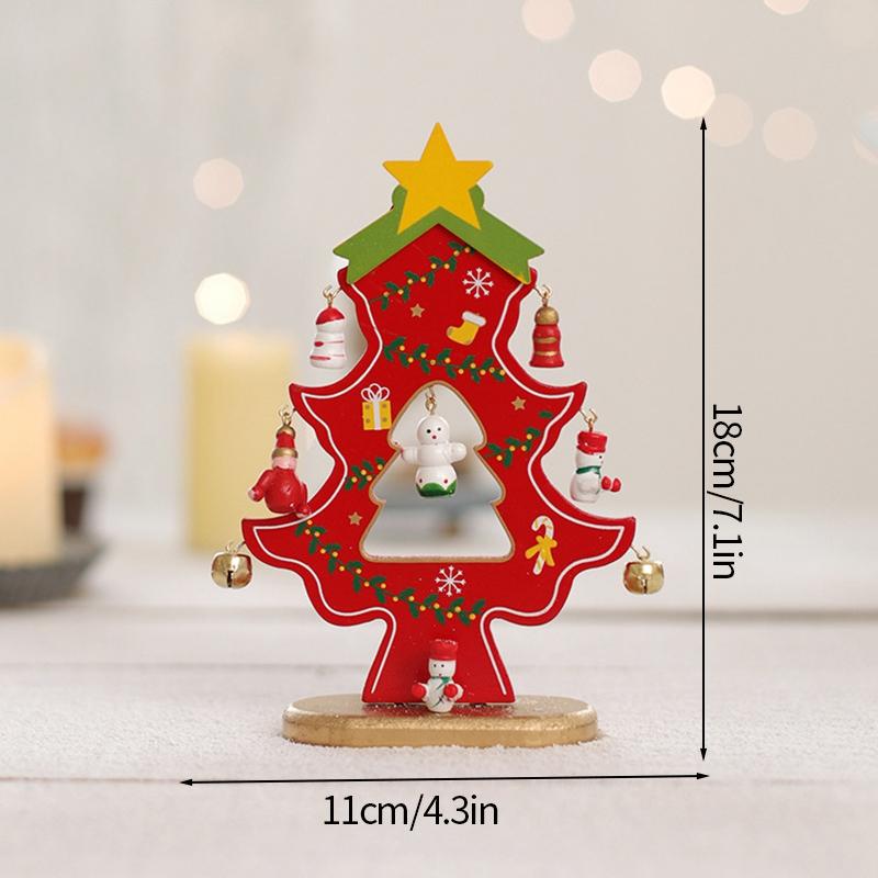 Christmas Tree Children's Handmade DIY Stereo Wooden Christmas Tree Scene Layout Christmas Decorations Ornaments