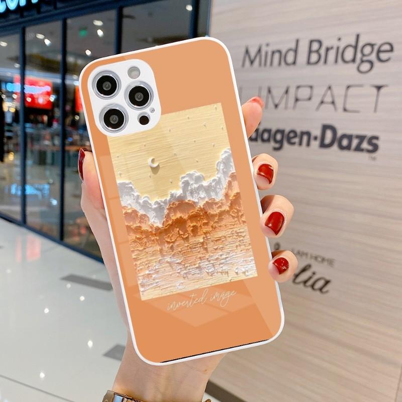 Husă de Telefon Pictură Artă 3D Pentru IPhone 14 13 12 11 Pro Max X XR XS 8 7 Plus Husă Colorată din Sticlă Lichidă