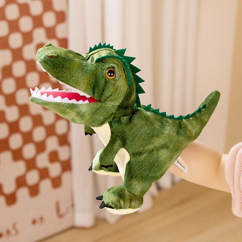 Open-mouthed Dinosaur Hand Puppet Plush Toy Tyrannosaurus Rex Stegosaurus Ventriloquist Hand Puppet Kindergarten Stage Performance Props