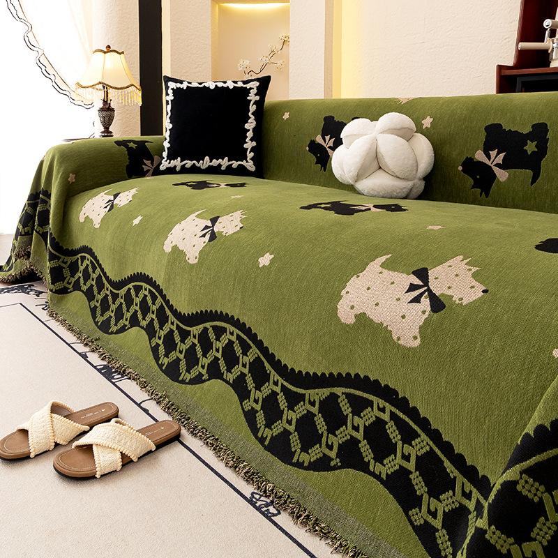 Retro Style Sofa Cover, Universal In All Seasons, Light Luxury, High-end All-inclusive, Universal Sofa Towel Cover, Seat Cushion Dust Blanket