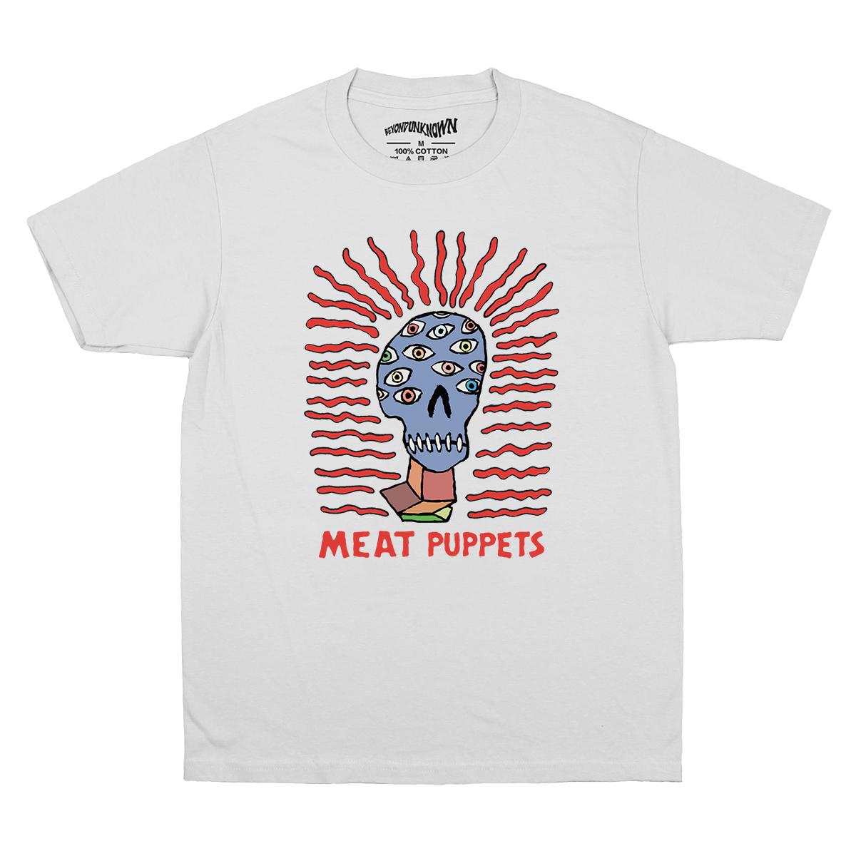 Meat Puppets Monsters TShirt Alternative Indie Rock fIREHOSE Unisexs Clothing Short Sleeve Summer Cotton White Tee Shirt S