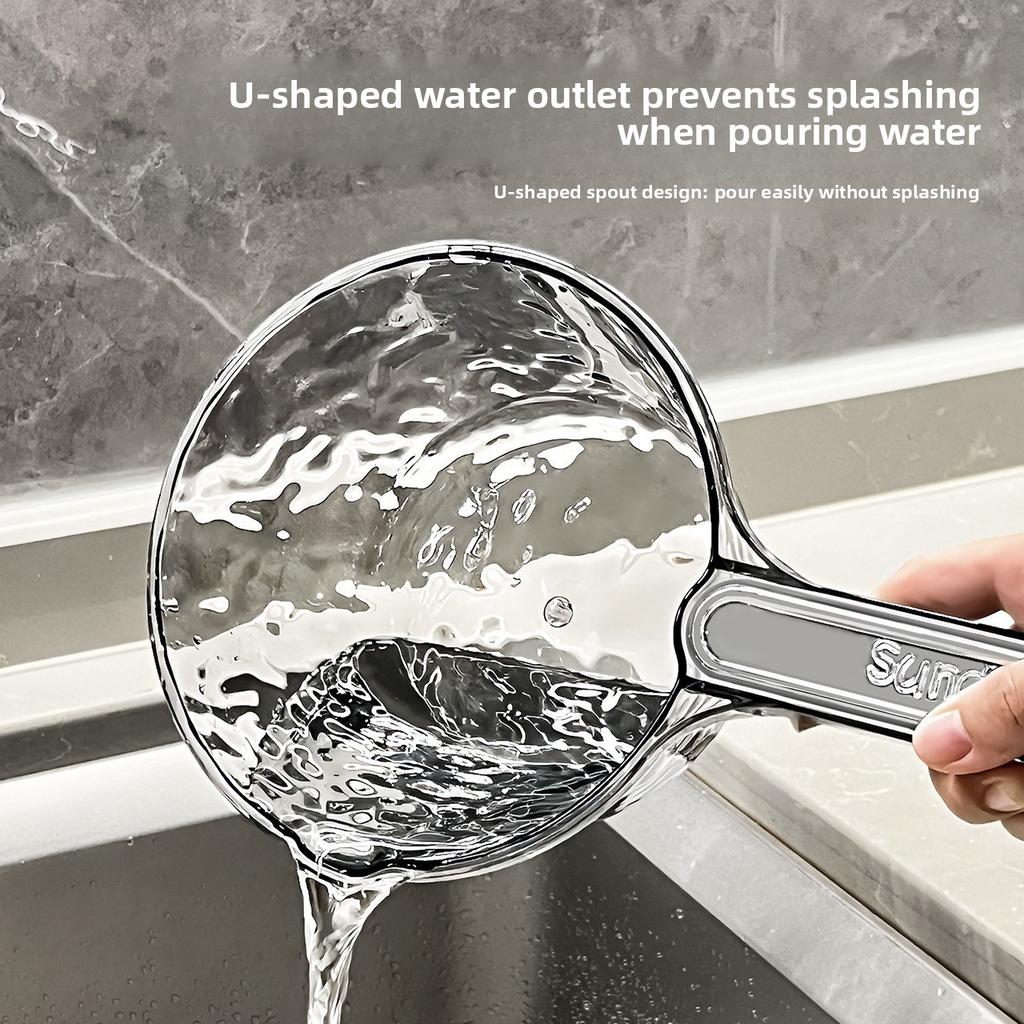Household Deep and Thick Water Ripple Long Handled Kitchen Large Water Spoon