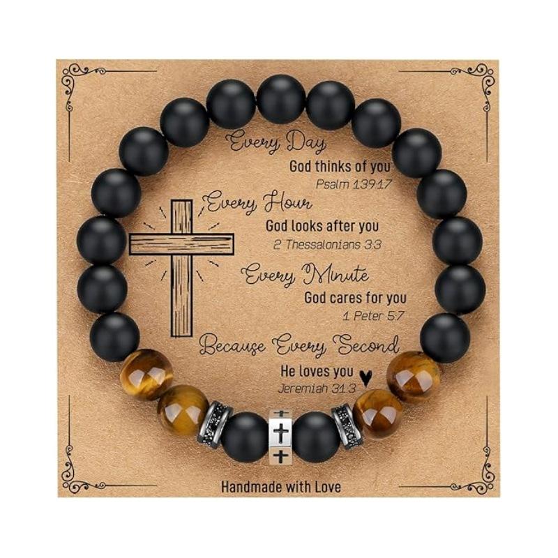 JYL TS Bracelet  Men's Hexagon Cross Eye Adjustable Invokes Protection