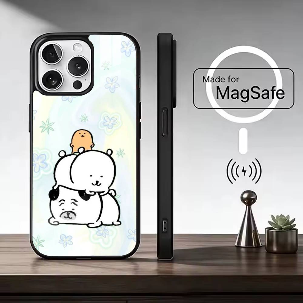 Funny Cartoon J-Joke B-Bear Phone Case For iPhone17,16,15,14,13,12,11 Plus,Pro Magnetic For Magsafe Wireless Charging