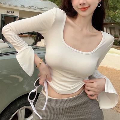 T-shirt a maniche lunghe versatile slim fit da donna