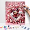 Disney Minnie Mouse Pink Heart Oil Painting Art Painting Kit Handmade Diy Gift Home Decoration Wall Art Craft Valentines Day Decor