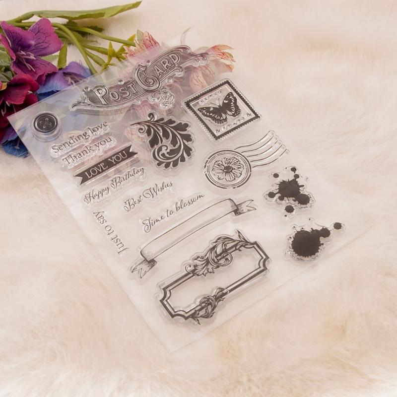 1 Sheet Handmade Clear Stamp Transparent Seal Stamp Card Making 3D Scrapbooking Paper Crafting Stamp Crafts Supplies