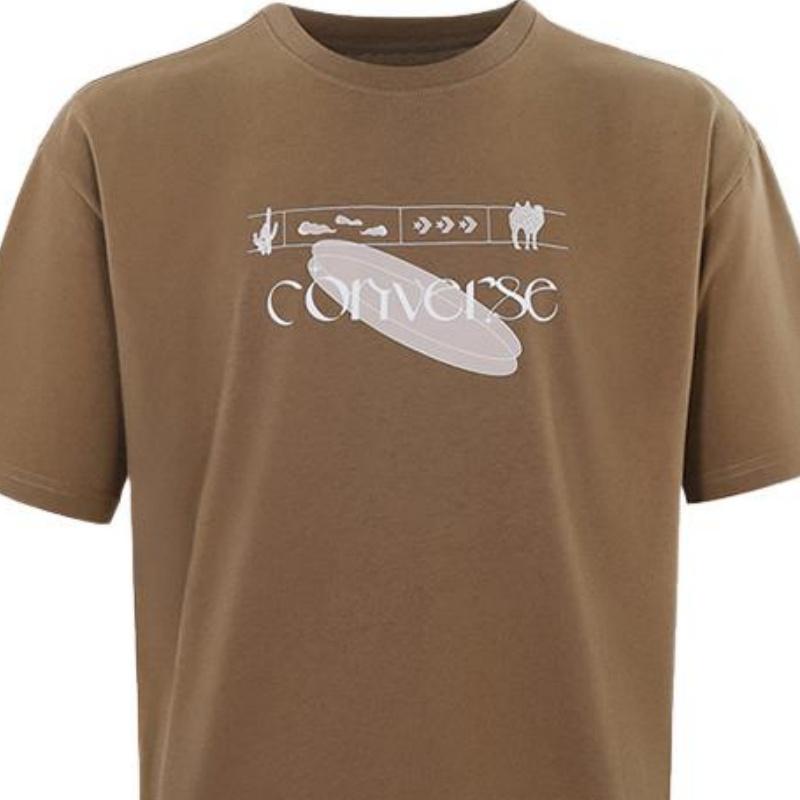 Converse Logo T-Shirt Asia Sizing 'Brown' Men's 10024870-A03