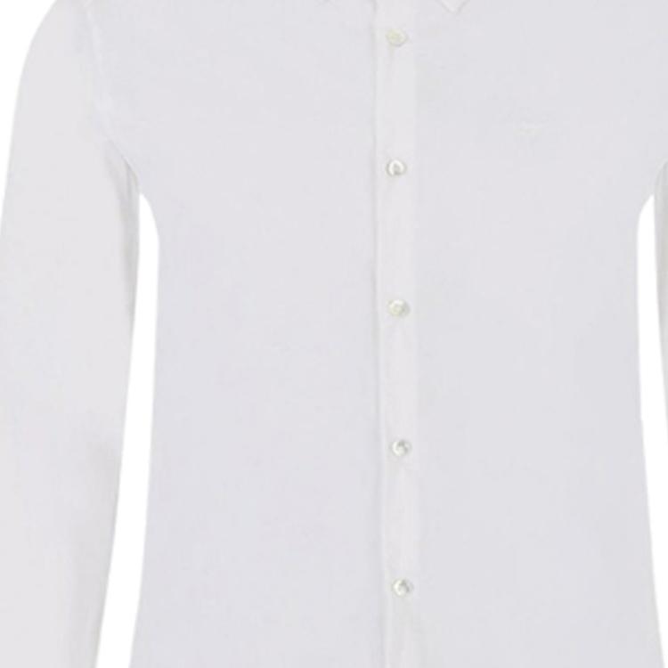 EMPORIO ARMANI Logo Embroidered Buttoned Shirt 8N1C09-1NI9Z-0100