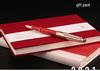 MoonMan P135 Fountain Pen, Fine Nib, Fu Character, Limited Edition Gift Box, Red Rose Gold Unisex