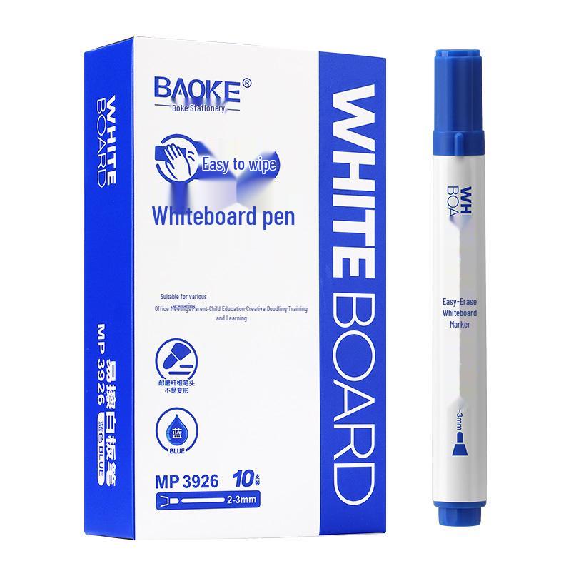 

Boke Four-Color Easy Erase Whiteboard Markers - Green, Black, Red, Blue синий