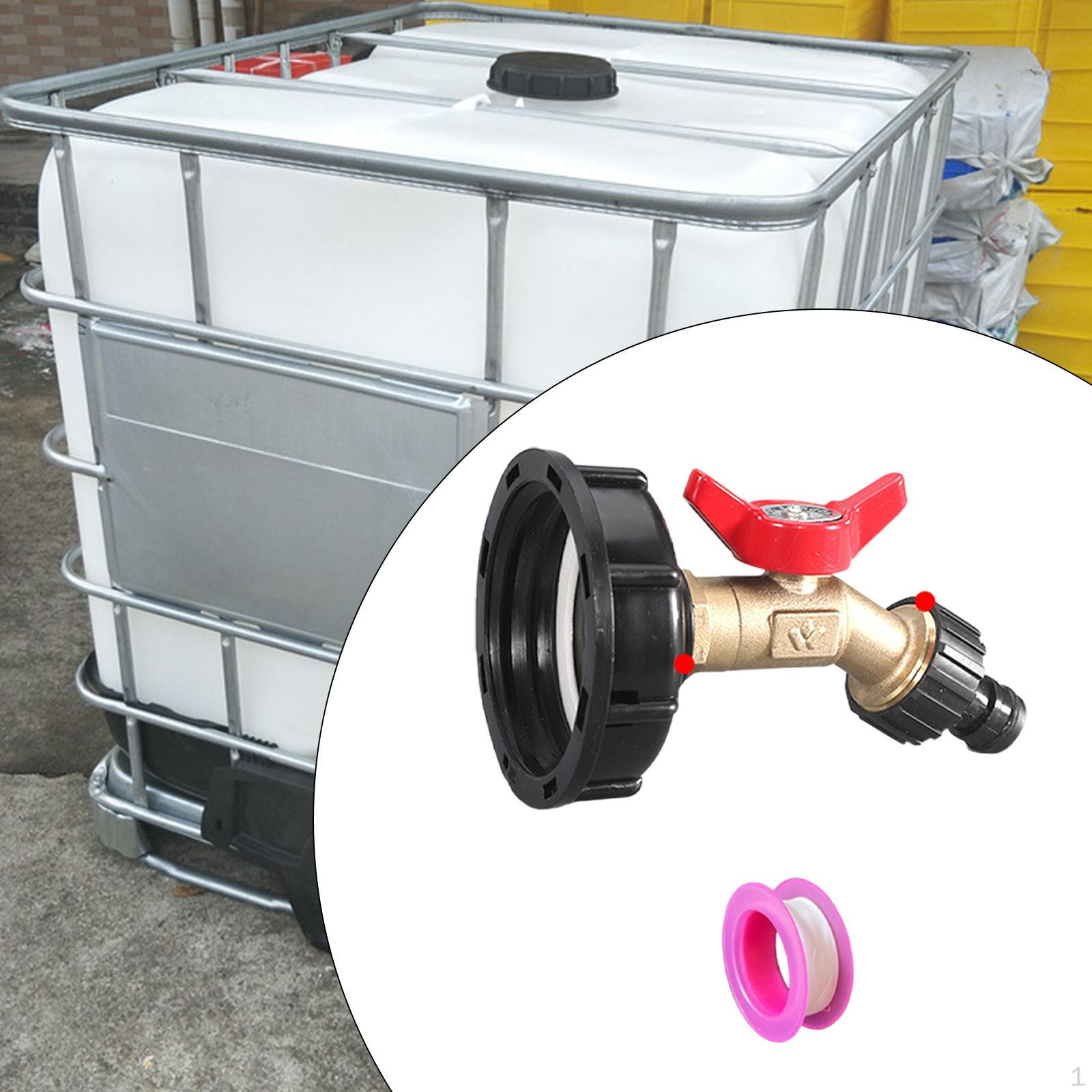 

Практичные переходные фитинги IBC Tote с латунным краном, 1000 л, 60 мм для садового шланга 4 Piece
