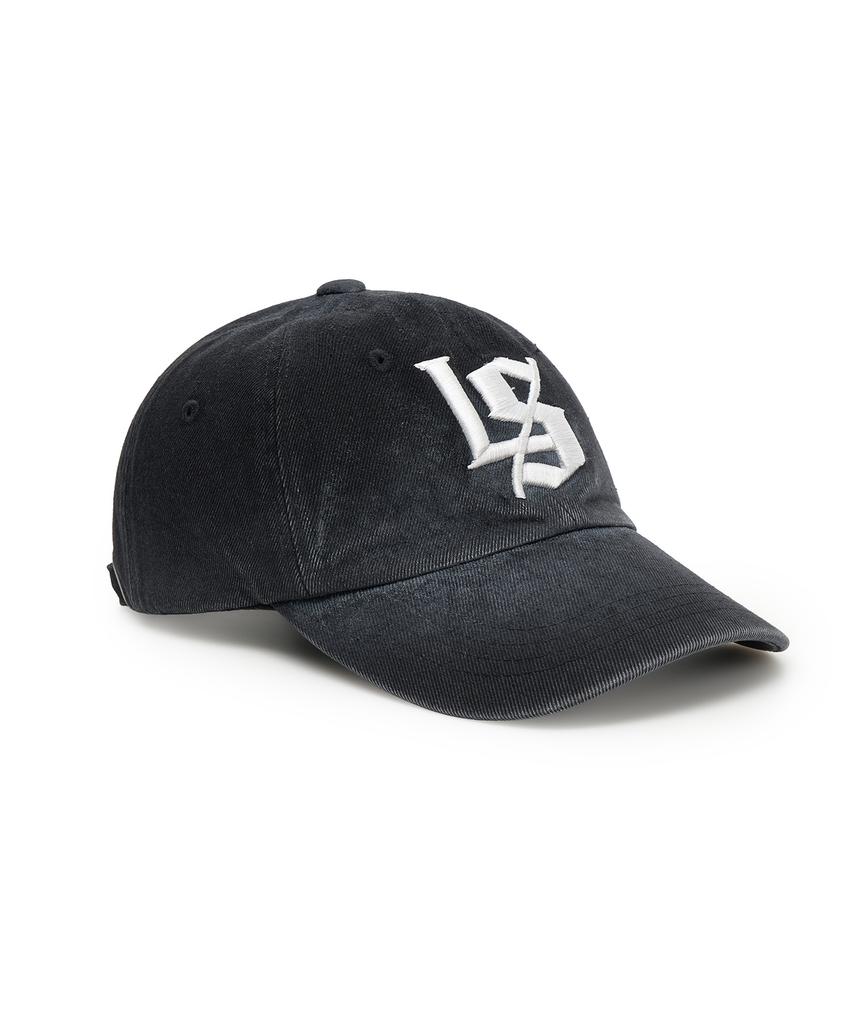 Leubase Gothic Logo Washed Ball Cap_Black