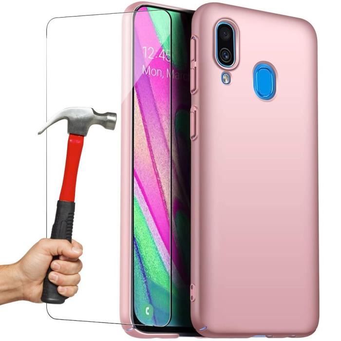 Coque de Protection - PROSHOP - Samsung Galaxy A40 - Souple - Silicone Liquide - Rose