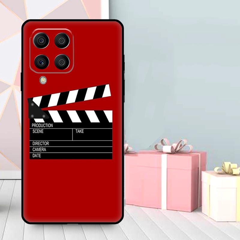 Film Movie Maker Clapperboard Take Case For Samsung Galaxy M56 M52 M32 M53 M16 M11 M21 M31 M35 M12 M13 M14 M15 M36 M55 M34 M54
