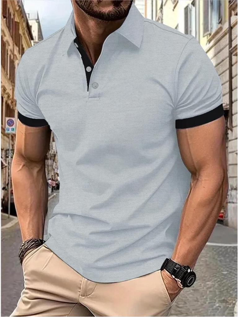 Men’s Trendy Summer Polo T-Shirt - Short Sleeve Fashion