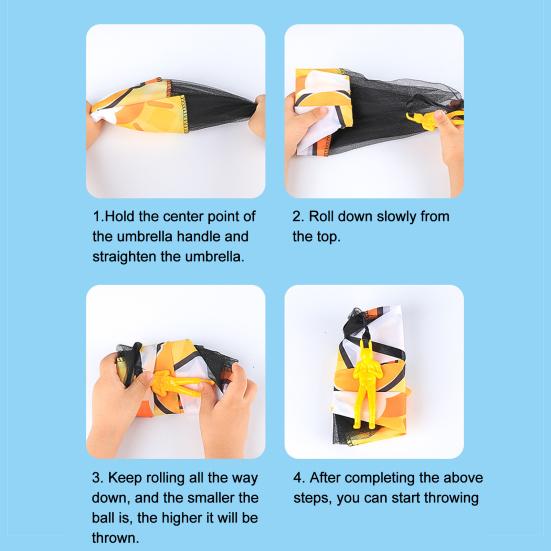 Kids Parachute Toy Tangle Free Digital Parachute Toy Easy To Throw Land Outdoor Indoor Parachute Toy