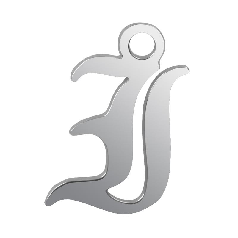 6pcs/Lot Old English Letters Charm Stainless Steel Charms For Jewelry Making Supplies Metal 26 Alphabet A-Z Pendant DIY Bracelet