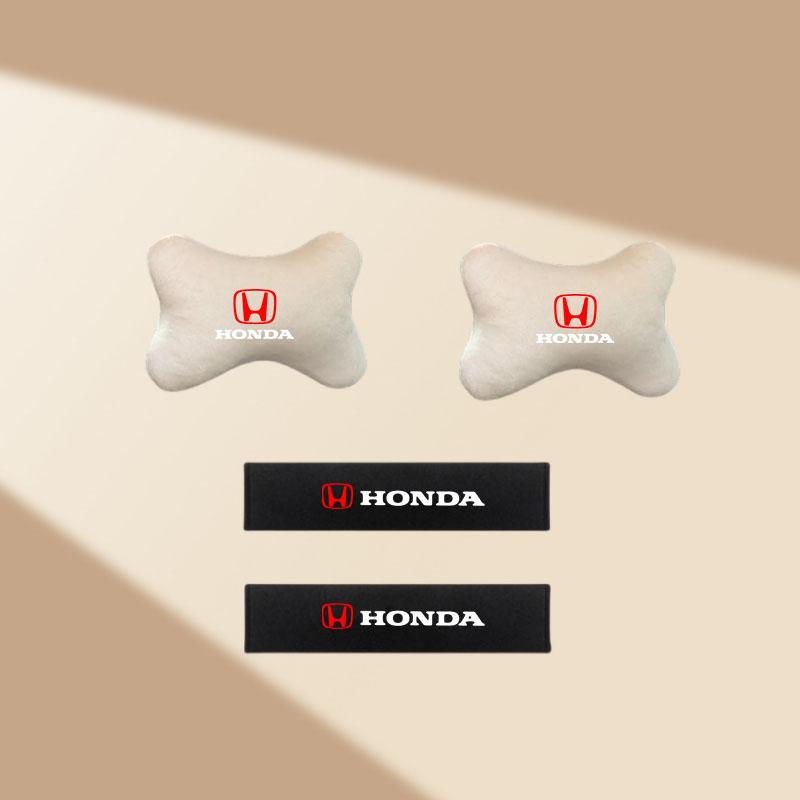 Car Seat Head Neck Rest for Honda Civic Accord City Fit Mugen CR-V Pilot HRV Envix Odyssey Cushion Headrest Pillow Seat Belt Pad