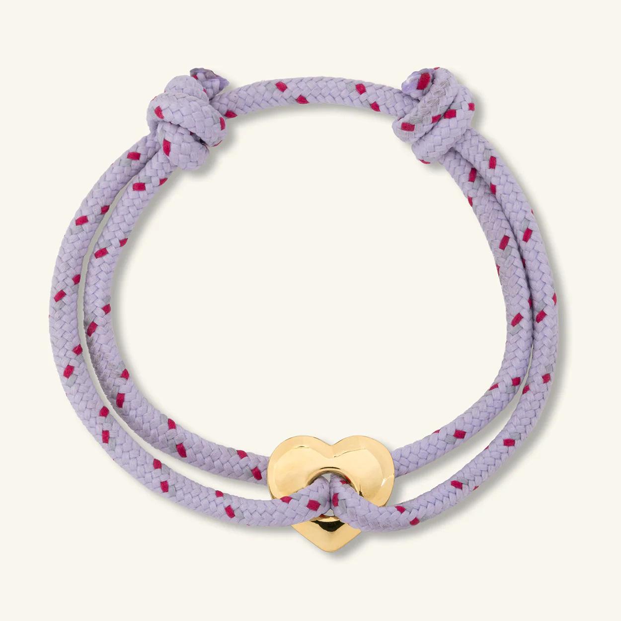 

Color Dopamine Stainless Steel Bracelet Love Disc Pendant Color Lucky Rope 18K Color Retention