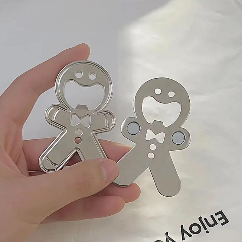 Stainless Steel Magnetic Bottle Opener Fridge Soda Glass Cap Remover Kitchen Metal Beer Bar Tool